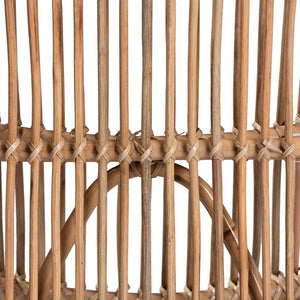 English Elm Modern Rattan Openwork Lounge Chair Bohemian Woven Frame for Eclectic Living Rooms B2750P470070