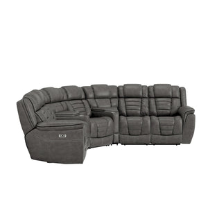 English Elm Wallace & Bay - Wallace & Bay  Siena Gray Power Reclining Sectional