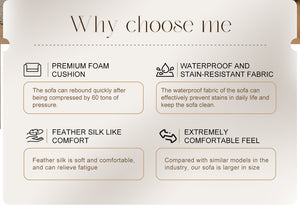 English Elm Modular Sectional Sofa - Space-Saving Minimalist Design, Comfy Sleeper For Modern Living Rooms & More W3622S00003