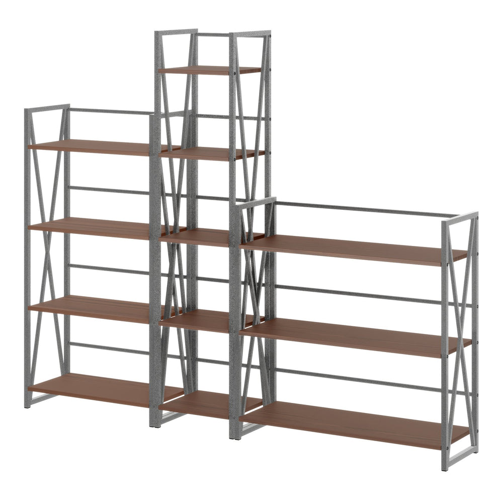 Winsome Wood Isa 3-piece Versatile Shelving Set - Stylish Graphite & Walnut Storage Units For Any Room Décor Walnut ,Graphite Composite Wood ,Metal 87381-winsome-wood