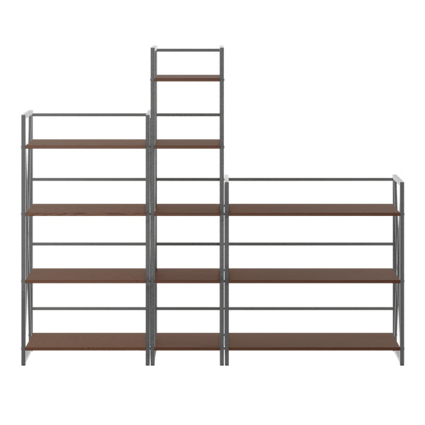 Winsome Wood Isa 3-piece Versatile Shelving Set - Stylish Graphite & Walnut Storage Units For Any Room Décor Walnut ,Graphite Composite Wood ,Metal 87381-winsome-wood