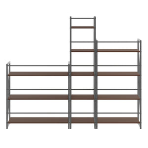 Winsome Wood Isa 3-piece Versatile Shelving Set - Stylish Graphite & Walnut Storage Units For Any Room Décor Walnut ,Graphite Composite Wood ,Metal 87381-winsome-wood