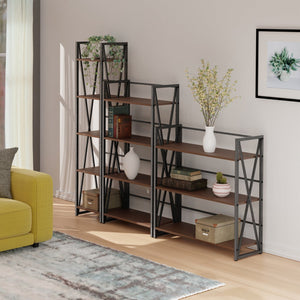 Winsome Wood Isa 3-piece Versatile Shelving Set - Stylish Graphite & Walnut Storage Units For Any Room Décor Walnut ,Graphite Composite Wood ,Metal 87381-winsome-wood
