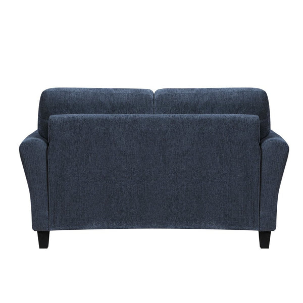 English Elm Contemporary Blue Chenille Sofa and Loveseat Set with Pocket Coil Plush Seating B011S02487
