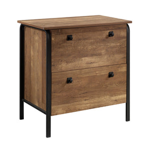 English Elm Lateral File In Elegant Oak Dark Finish – Stylish Space-Saving Storage With Modern Design Features B356P354453