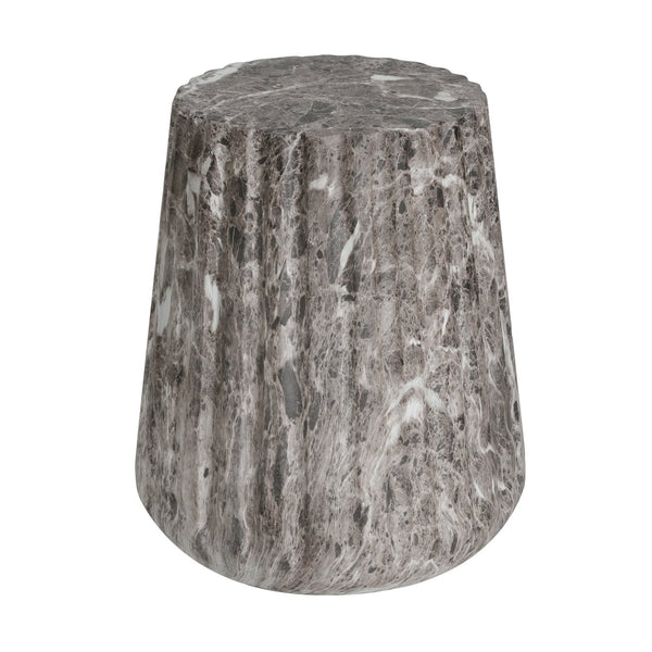 English Elm Christopher Knight Home® - Outdoor Carved Side Table - Modern Lightweight Concrete Pedestal For Indoor & Outdoor Elegance N773P283510B