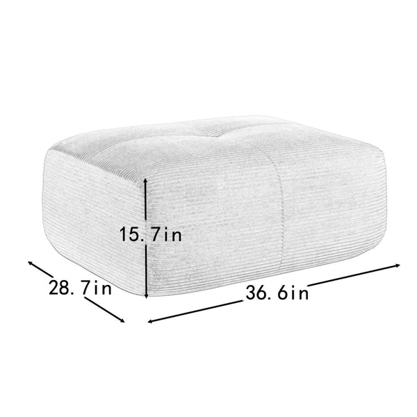 English Elm Hamlet Modular Corner Sectional Sofa Corduroy Upholstered with Ergonomic Curved Frame W714P359259