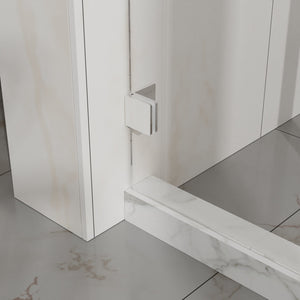 English Elm Goodyo Frameless Sliding Shower Door 48" X 72" - Durable 1/4" Tempered Glass, Easy-Clean Stainless Steel D163118744