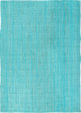 Unique Loom Braided Jute Dhaka Hand Braided Solid Rug Turquoise,  10' 0" x 14' 1"