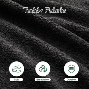 English Elm U-Shaped Plush Teddy Fabric Sofa - Ergonomic, No Assembly, Modular Design For Cozy Living Spaces W714S01464-GIGA