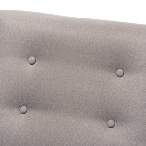 Baxton Studio Baxton Studio Perris Mid-Century Modern Grey Lounge Chair with Walnut Frame for Stylish Comfort BBT8042-Grey-CC