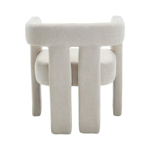 English Elm United We Win Chenille Barrel Accent Armchairs Set of Two for Living Room Dining Beige W1568P389268