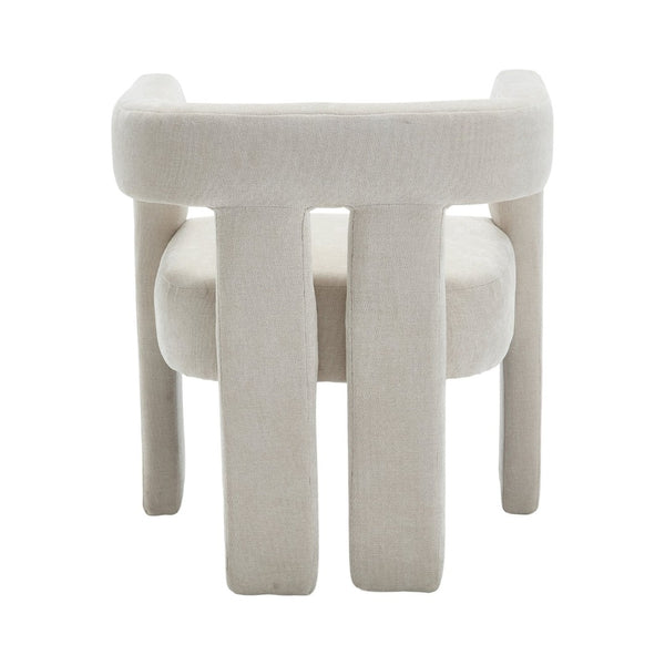 English Elm United We Win Chenille Barrel Accent Armchairs Set of Two for Living Room Dining Beige W1568P389268