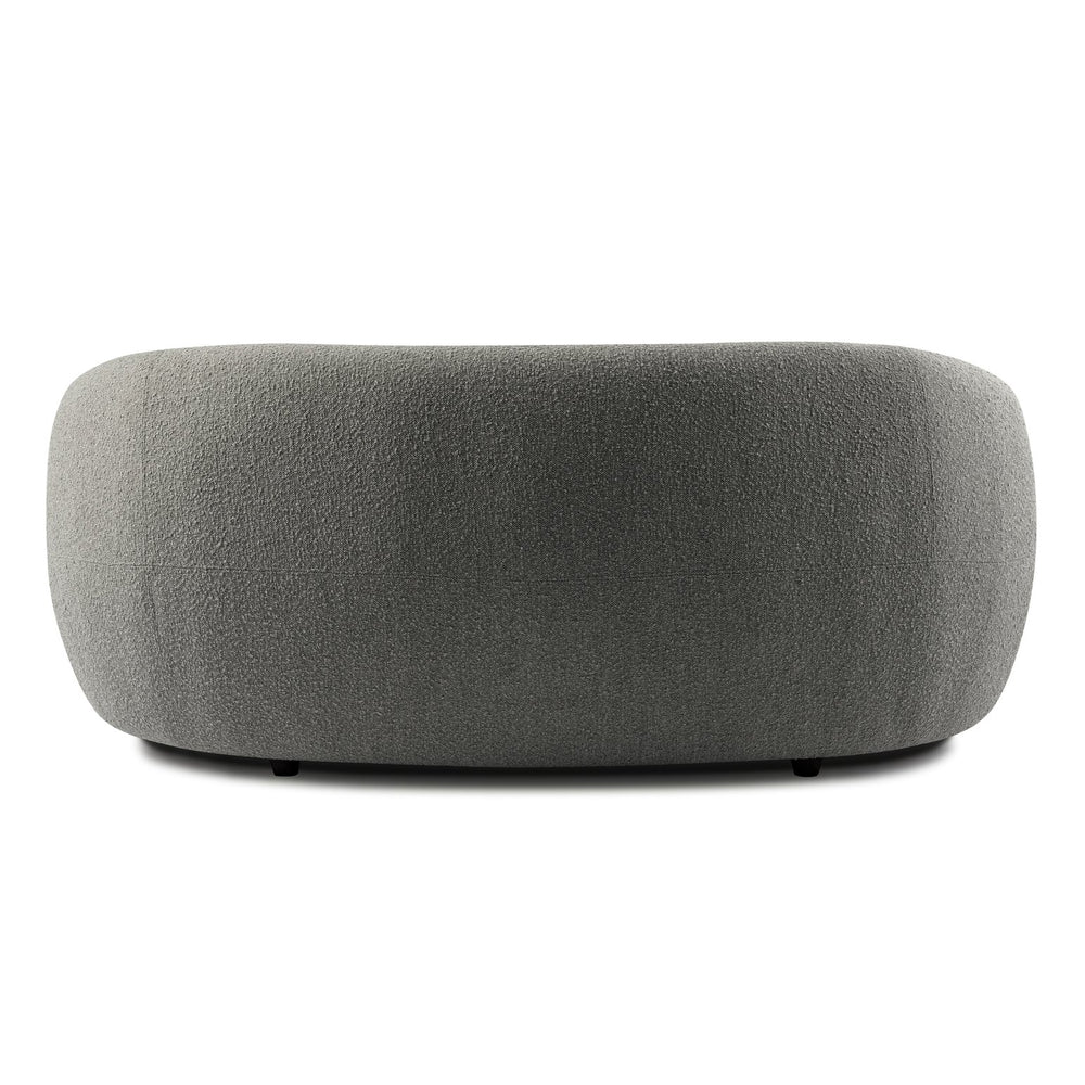 English Elm Sherri 69" Loveseat in Gray Boucle — Mid-Century Curved Design, 6" HD Foam, Durable 600lb Capacity B136P364317