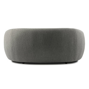 English Elm Sherri 69" Loveseat in Gray Boucle — Mid-Century Curved Design, 6" HD Foam, Durable 600lb Capacity B136P364317