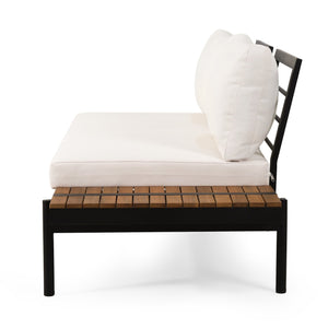 English Elm Christopher Knight Home® - Theo 2-Seater Sofa - Right Side, Modern Compact Design With Acacia Wood Accents & Water-Resistant Cushions 71399.00RCRM