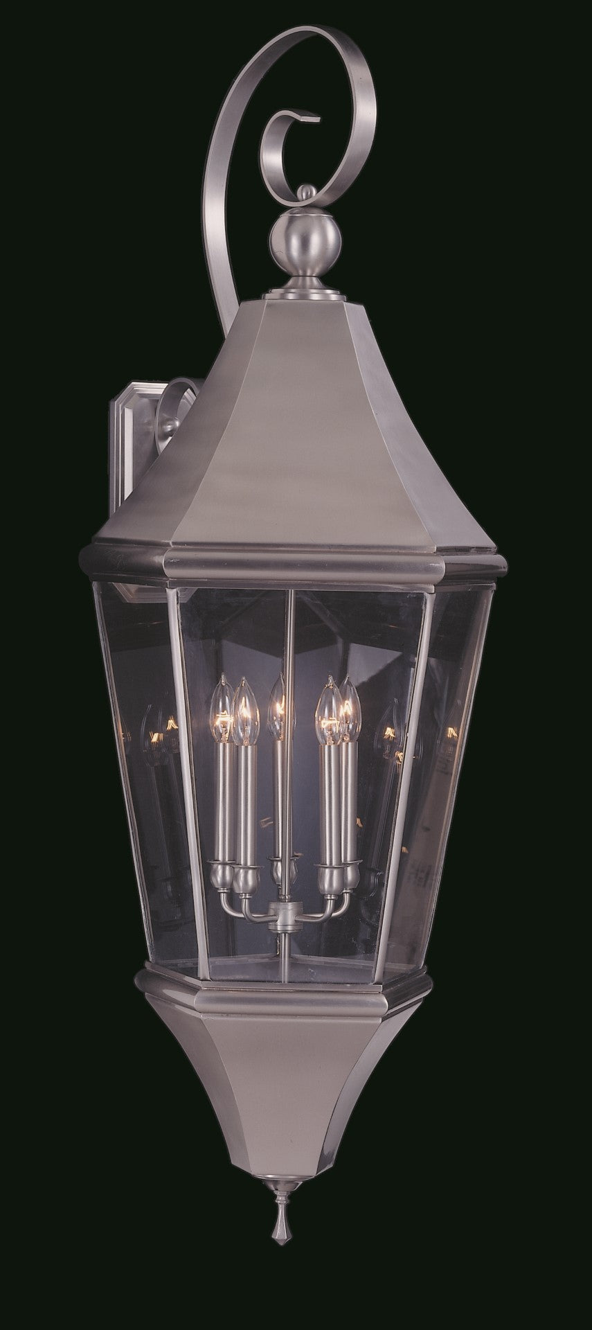 Framburg 5-light Handcrafted Brass Normandy Outdoor Wall Mount Fixture – Elegant Lighting For Any Space Brushed Nickel Metal 8746 Bn