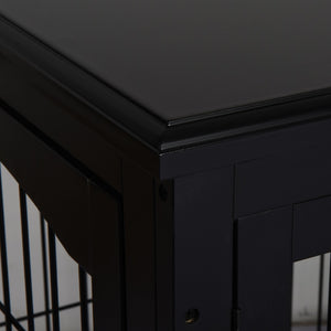 English Elm Pawhut Stylish Dog Crate End Table – Dual-Purpose Furniture For Small Dogs, Lockable Door & Modern Design W2225P217154-GIGA