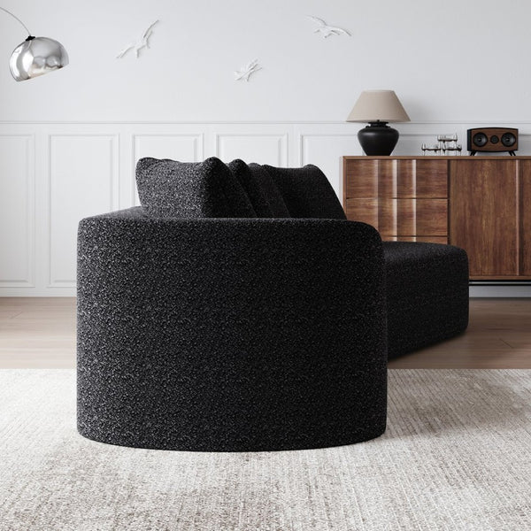 English Elm Modern Oversized Sectional Sofa - 112-Inch Chenille Cloud Couch With 4 Pillows For Ultimate Comfort P2 W834P323320-GIGA