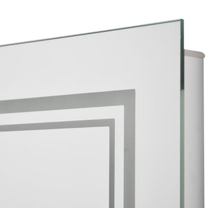 English Elm kleankin 32" x 24" LED Bathroom Mirror with Touch Button, IP44 Waterproof, Plug-In, Aluminum Frame, Dual Mounting Options W2225P217006