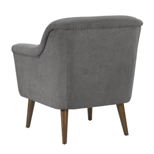 English Elm Shelby Oversized Woven Fabric Accent Chair Mid-century Walnut Legs for Living Room B061128590