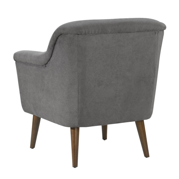 English Elm Shelby Oversized Woven Fabric Accent Chair Mid-century Walnut Legs for Living Room B061128590