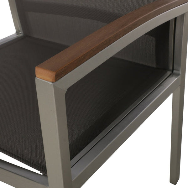 English Elm Luton Outdoor Aluminum Dining Chair with Mesh Seat and Faux Wood Armrests 62760.00