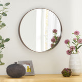 Christopher Knight Home® - Noble House - Hudspeth Contemporary Round Wall Mirror, Brushed Antique Brass