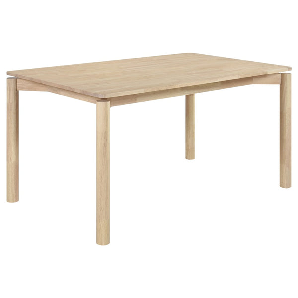 English Elm Perkins Sculptural Okume Veneer Dining Table with Tapered Legs for Family Gatherings White Washed B062P447981