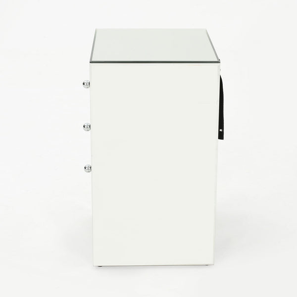 English Elm Christopher Knight Home® - 17.70'' Mirrored Nightstand - Silver Glass 3-Drawer Accent Table, Compact Glam Bedside Storage, Smooth Metal Glides 60982.00