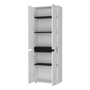 English Elm FM Keyser Multistorage Kitchen Pantry Cabinet with 5 Shelves & 4 Doors, Space-Saving Durable Design B128P321071