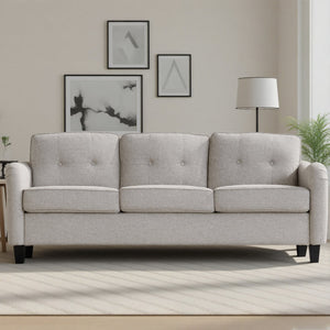 English Elm 3 Piece Living Room Sofa Set – Modern 3-Seater, 2-Seater Loveseat & Accent Armchair For Comfort W680S00083