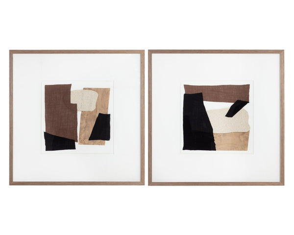 Sunpan FAMILY DYNAMICS II - 40" Tactile Art Piece in Dark Brown Frame for Dynamic Wall Decor & Style A0423