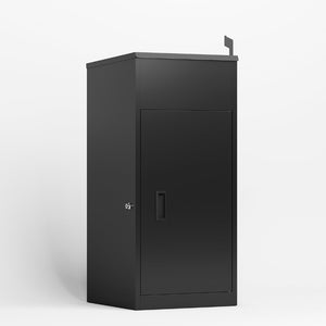 English Elm Package Delivery Box With Lock - Heavy-Duty Steel, Weather-Resistant, Anti-Theft Solution For Home/Office W396P278338-GIGA