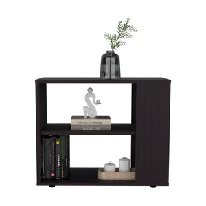 English Elm Sideboard modern engineered wood console with 2 spacious shelves, compact sturdy minimalist design Black 29.13 L x 16.93 W x 4.33 H B097P296816