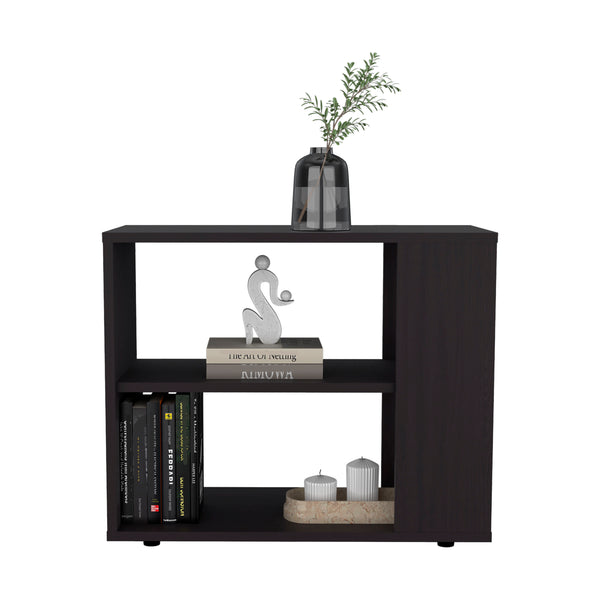 English Elm Sideboard modern engineered wood console with 2 spacious shelves, compact sturdy minimalist design Black 29.13 L x 16.93 W x 4.33 H B097P296816