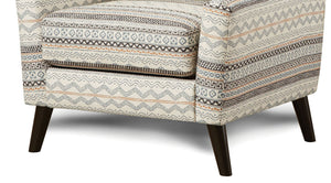 English Elm Transitional High Back Stripe Chair with Rolled Arms for Coastal Comfort and Supportive Seating Appeal Multi 34 L x 36 W x 30 H B2741P376977