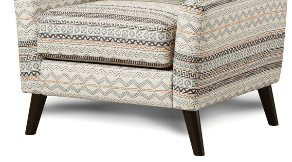 English Elm Transitional High Back Stripe Chair with Rolled Arms for Coastal Comfort and Supportive Seating Appeal Multi 34 L x 36 W x 30 H B2741P376977