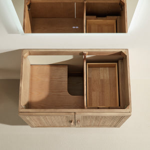 English Elm Fully Assembled 36'' Light Coffee Single Sink Bathroom Vanity With Solid Wood & Engineered Top W1826P343430