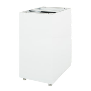 OSP Home Furnishings 22" Open Top Office Pedestal with Box File Drawers and Ball Bearing Slides PTO22BBF-WH