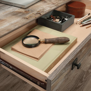 English Elm Desk, Stylish Brown Finish With Ample Storage And Spacious Surface For Home Office Or Study Use B356P402619