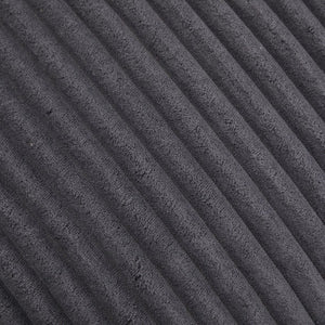 English Elm Big Corduroy Lounger Bean Bag with Ottoman Memory Foam Fill for Living Room Dark Gray W395P435355