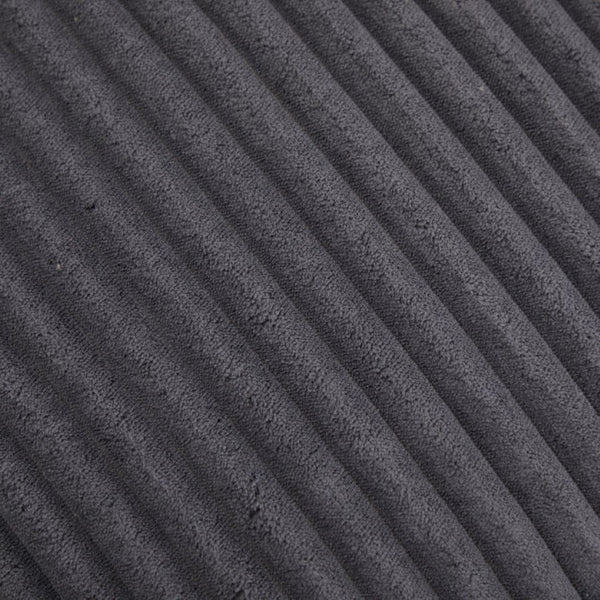 English Elm Big Corduroy Lounger Bean Bag with Ottoman Memory Foam Fill for Living Room Dark Gray W395P435355