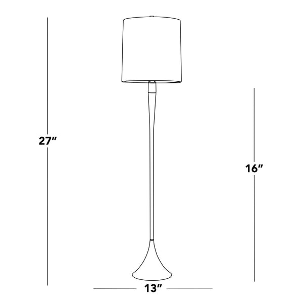 English Elm Metal Floor Lamp Pair Cast Iron Base Crystal Accents Linen Shade Living Room Decor B202P471648