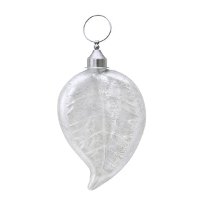 White Satin Leaf Ornament 876015 Elk Home