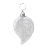 White Satin Leaf Ornament