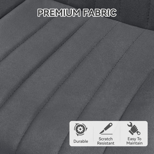 English Elm Modern Dining Chairs Set Of 2 - Comfy Upholstered Kitchen Side Chairs With Metal Legs & Cushions T3950P394357