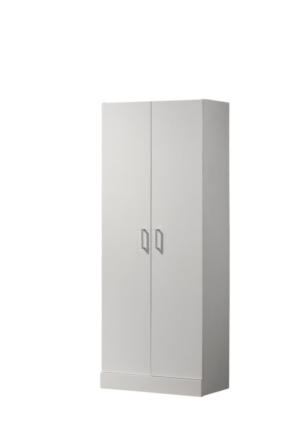 English Elm Alessia Tall Slim White Laminate Double Door Cabinet with Adjustable Interior Shelves B2749P413237
