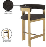 Romeo Brown Boucle Fabric Counter Stool 876Brown-C Meridian Furniture