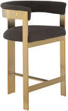 Romeo Brown Boucle Fabric Counter Stool 876Brown-C Meridian Furniture